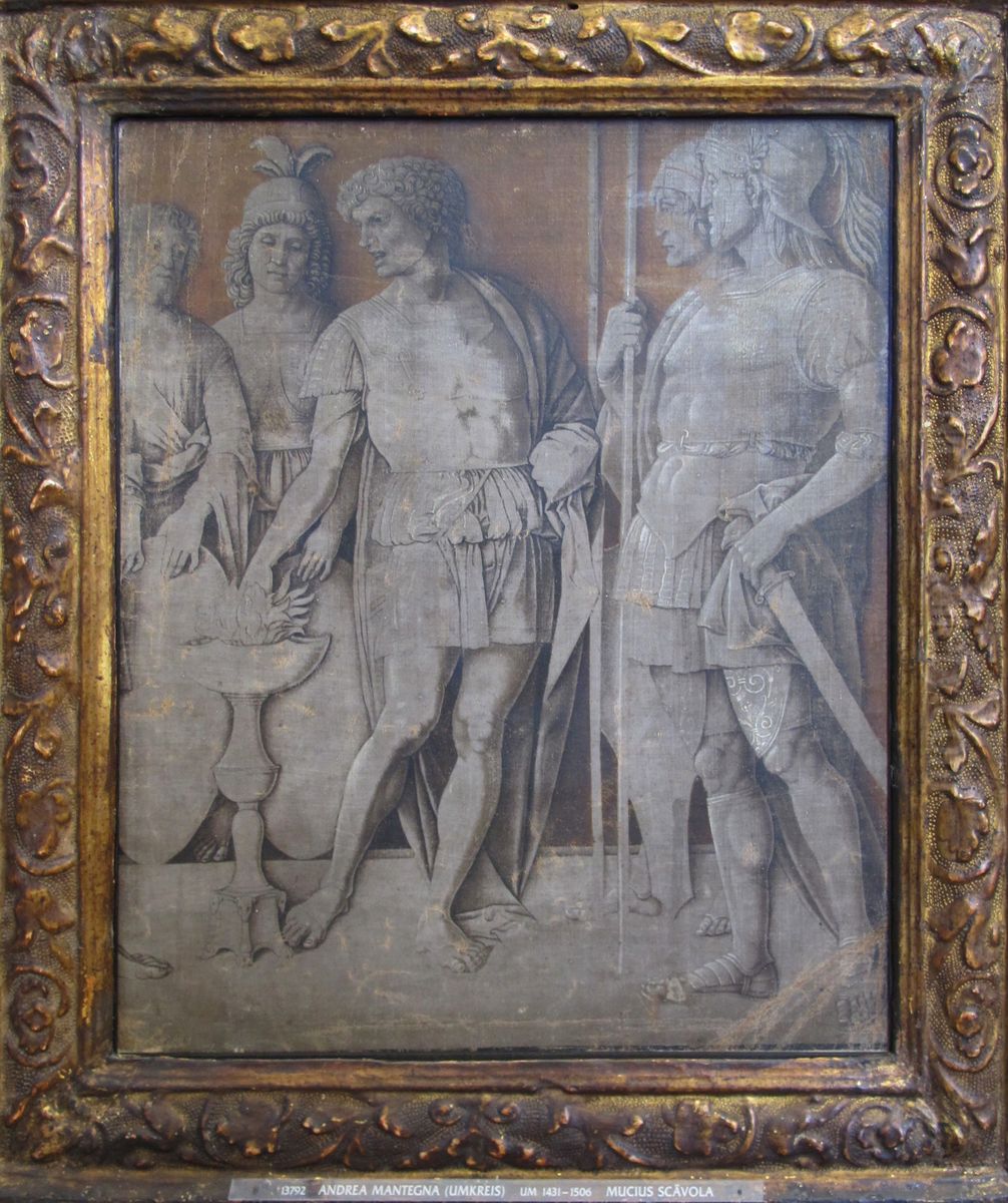 Mucius Scaevola Oil Painting by Andrea Mantegna
