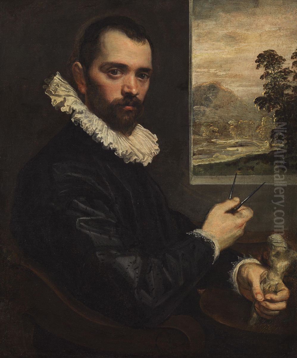 Bildnis eines Malers Oil Painting by Domenico Tintoretto