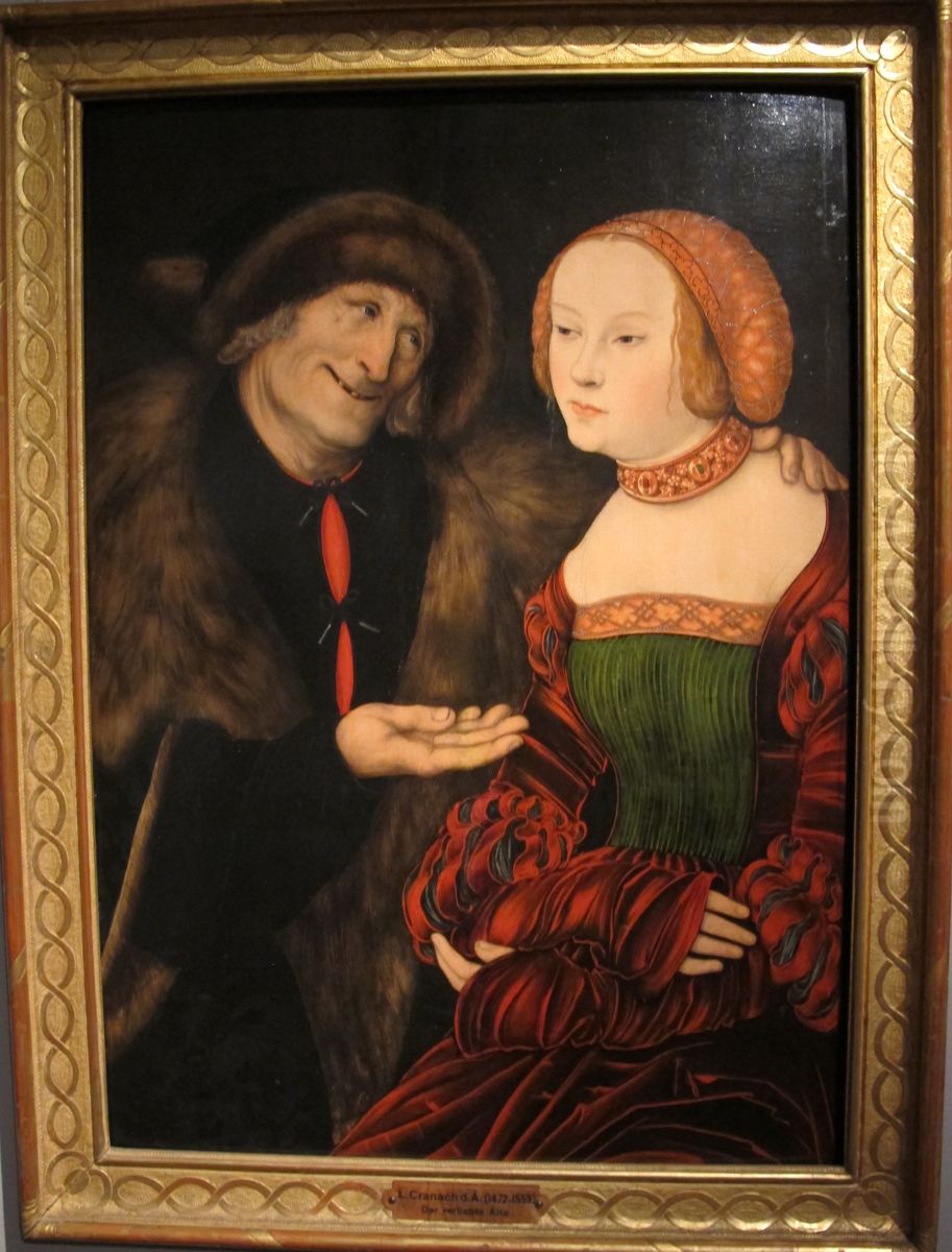 Ungleiches Paar (Der alte Buhler) Oil Painting by Lucas Cranach the Elder