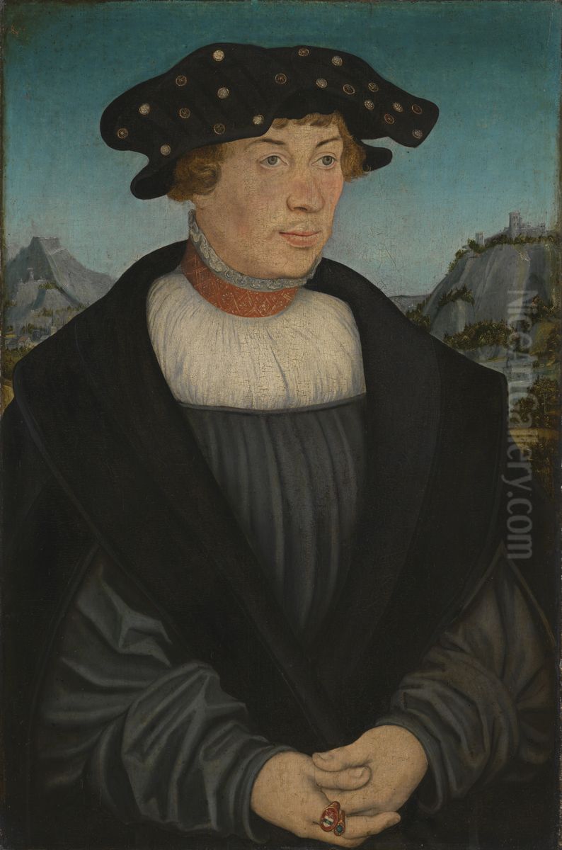 Bildnis des Hans (?) Melber Oil Painting by Lucas Cranach the Elder