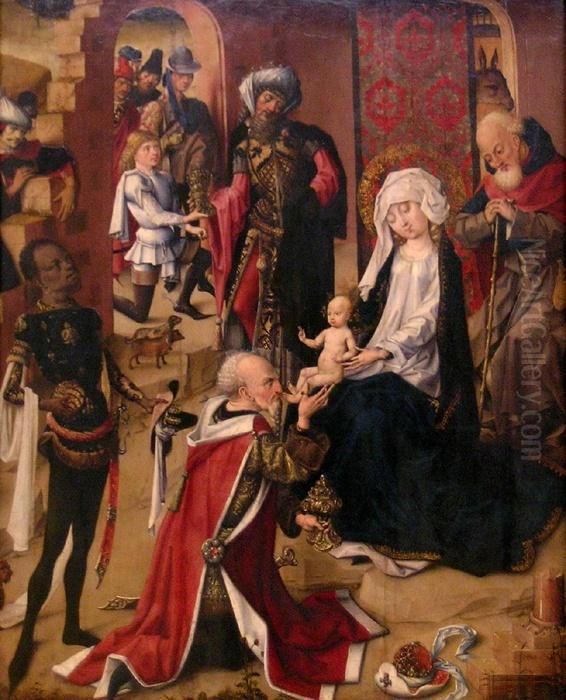 Anbetung der Konige Oil Painting by Master of the Saint Bartholomew Altarpiece