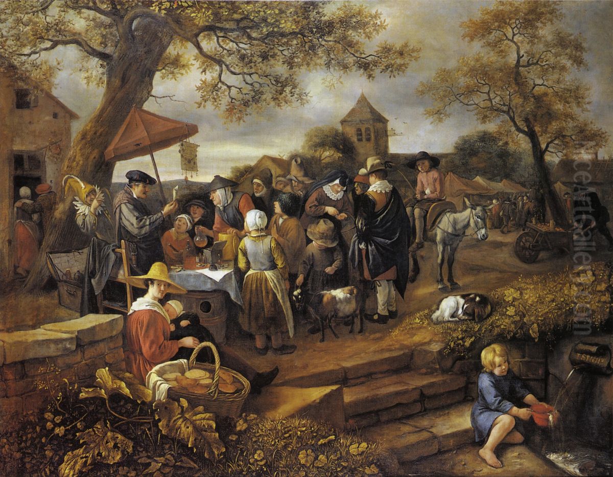 The Quack Oil Painting by Jan Steen