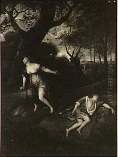 Hagar and Ishmael in the Wilderness Oil Painting by Jan Steen