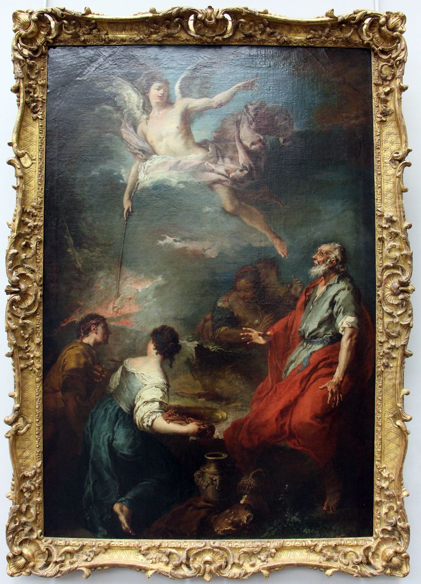 Le Sacrifice de Gedeon. Oil Painting by Francois Boucher