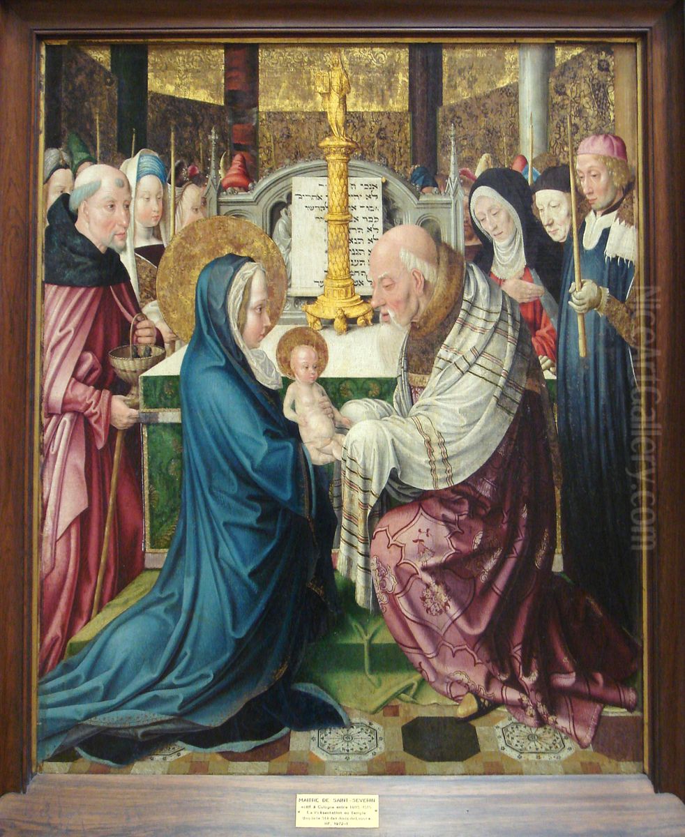 La Presentation au Temple de l'Enfant Jesus Oil Painting by Master of Saint Severin