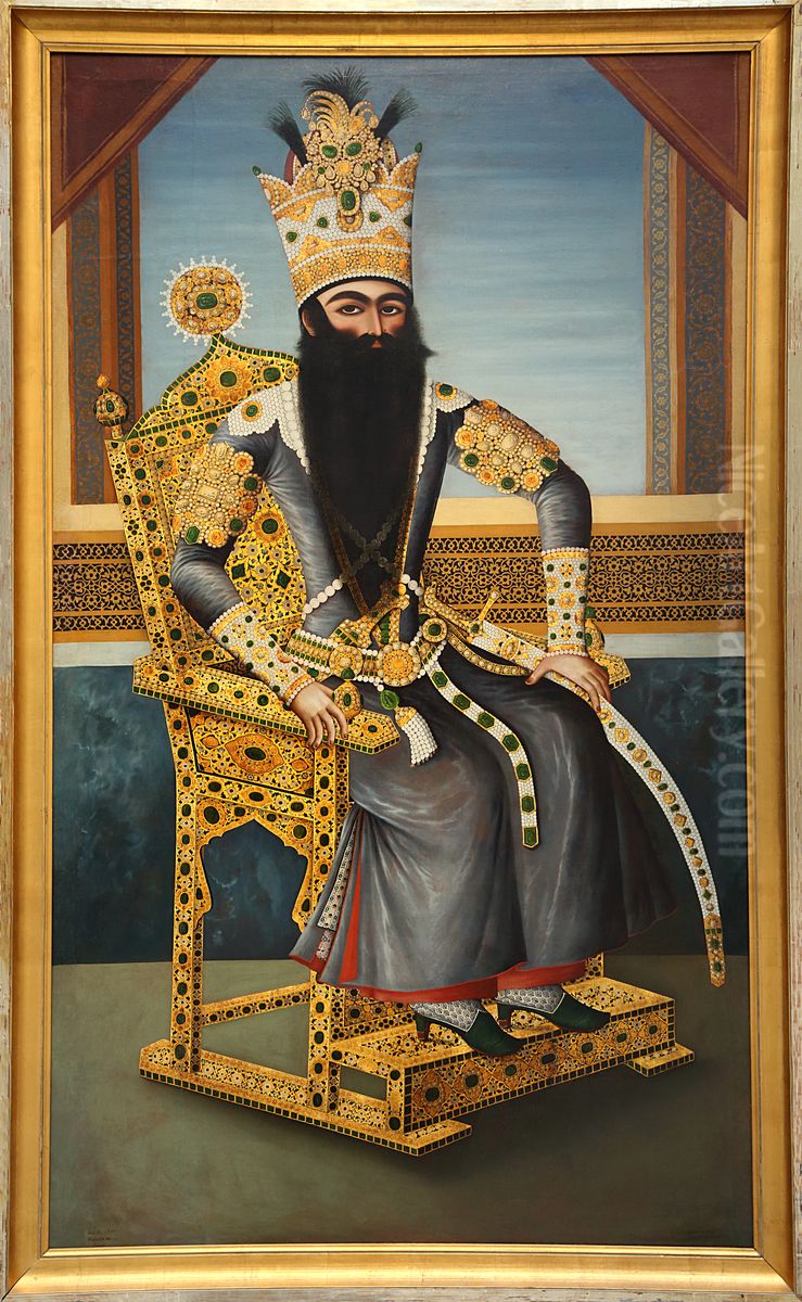 Portrait de Fath Ali Shah Oil Painting by Mihr 'Ali