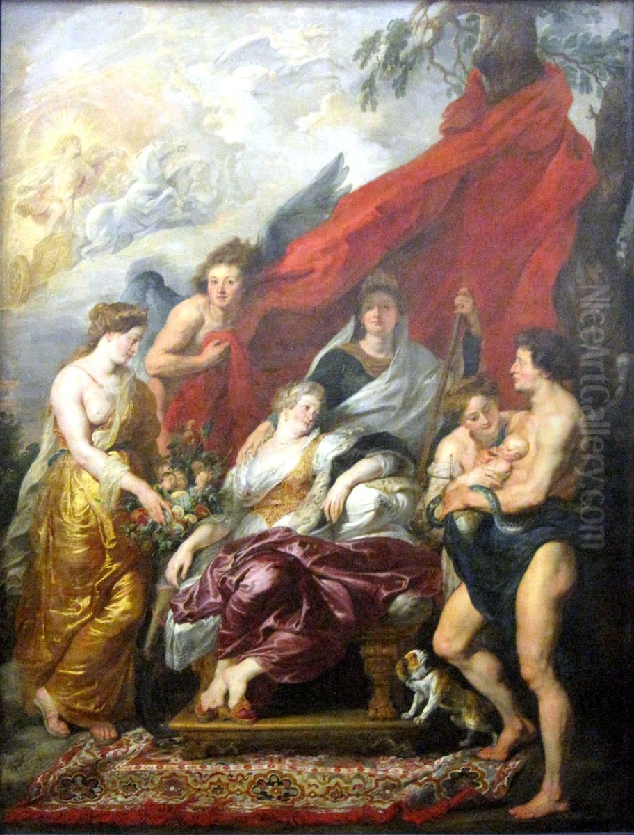 The Birth of Louis XIII at Fontainebleau on September 27, 1601 Oil Painting by (studio of) Rubens, Peter Paul