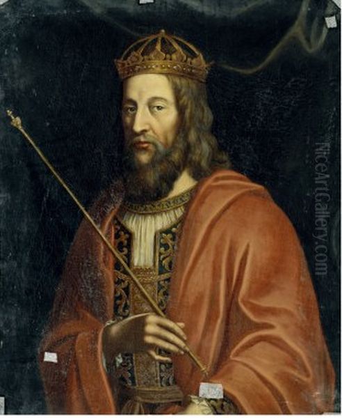 Louis II, king of France Oil Painting by unknown