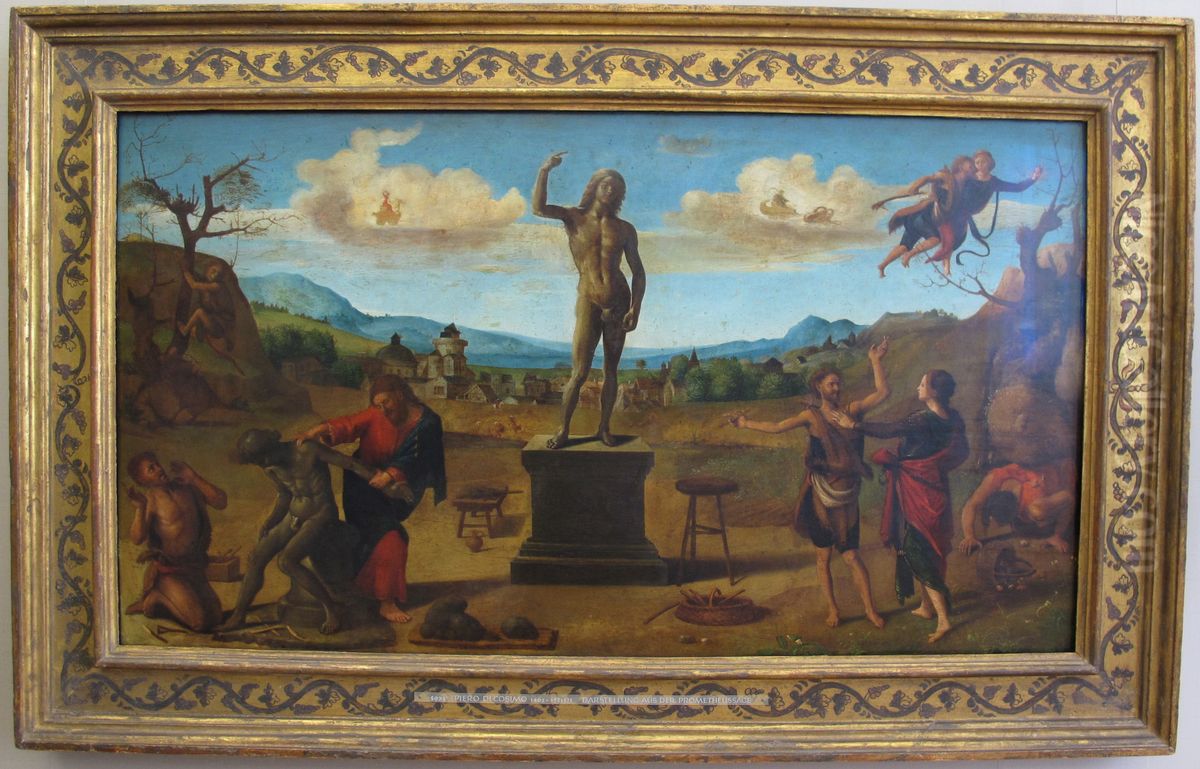 The Myth of Prometheus Oil Painting by Piero Di Cosimo