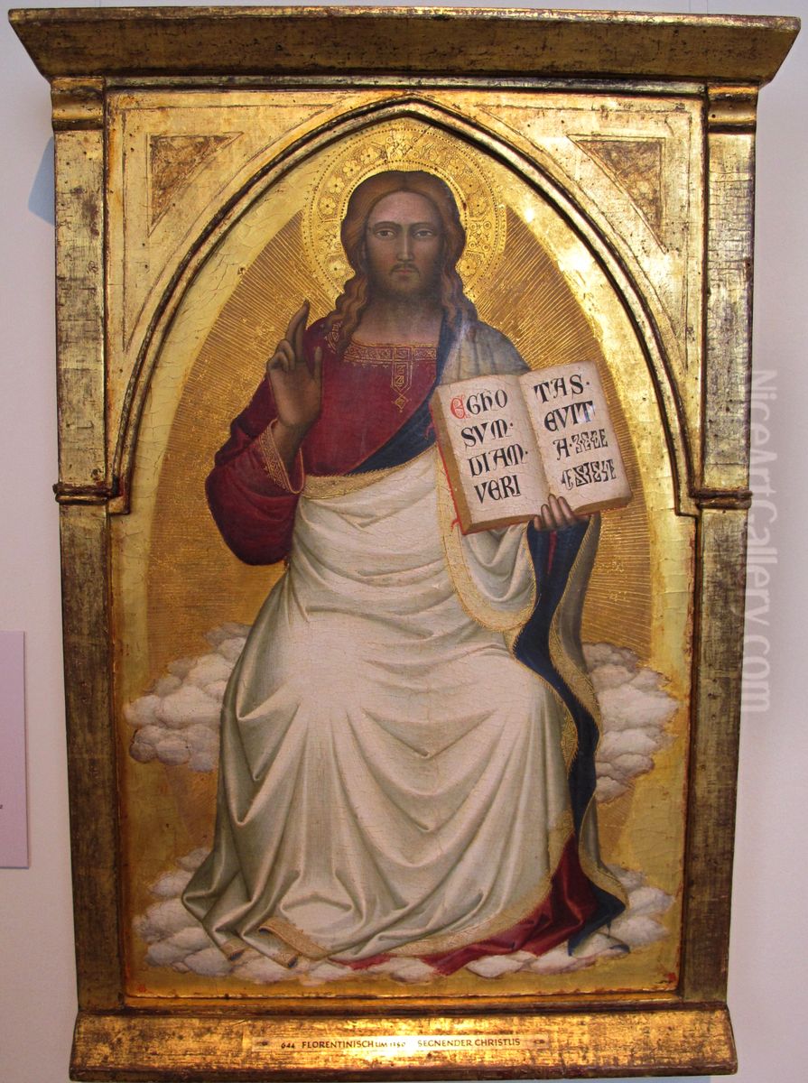 Christ enthroned Oil Painting by Niccolo di Pietro Gerini