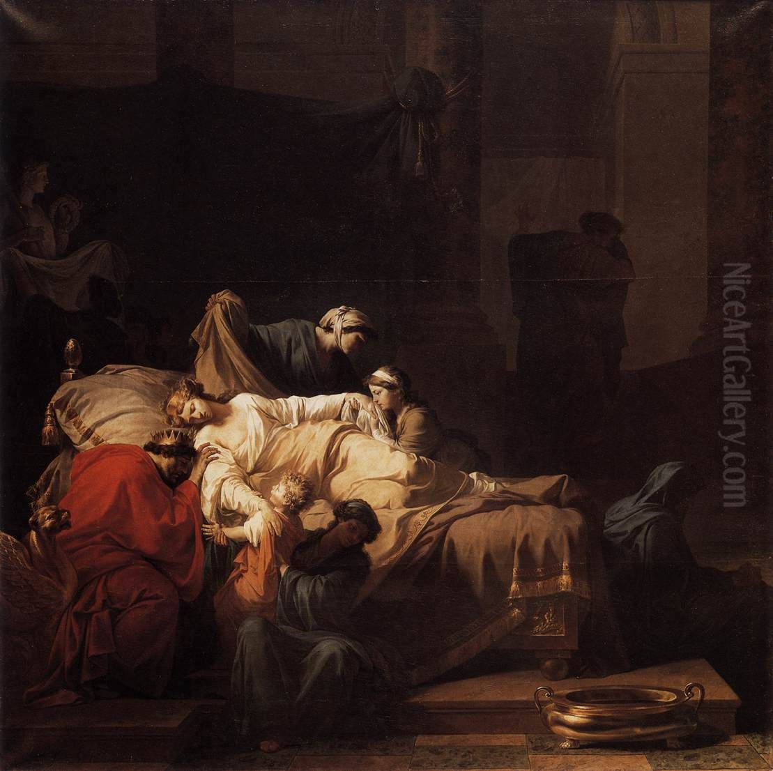 Alceste mourante Oil Painting by Jean-Francois-Pierre Peyron