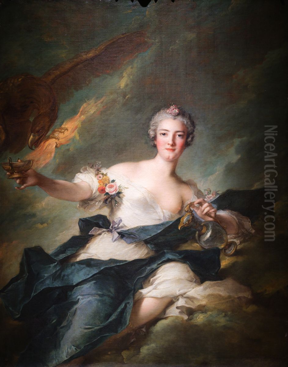 La Duchesse de Chaulnes, representee en Hebe Oil Painting by Jean-Marc Nattier