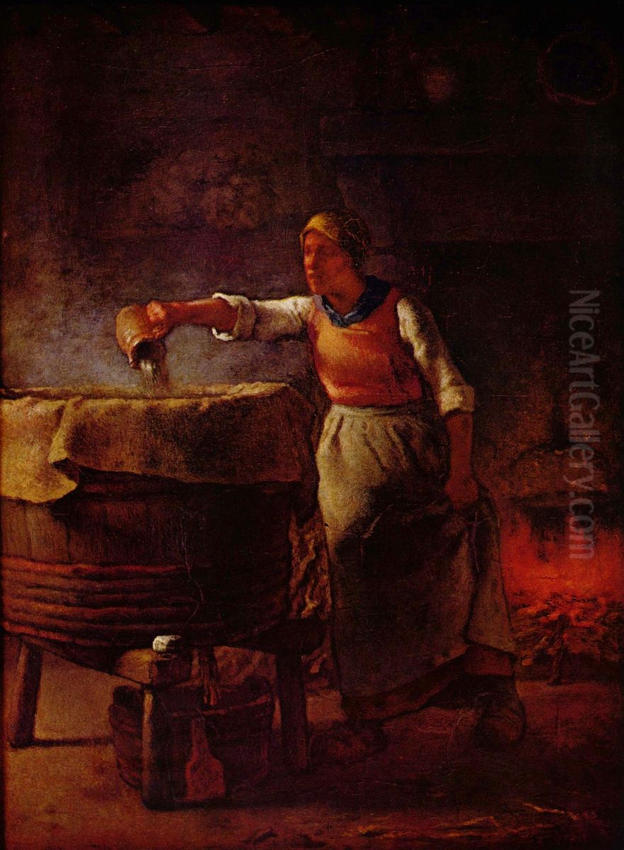 La lessiveuse Oil Painting by Jean-Francois Millet