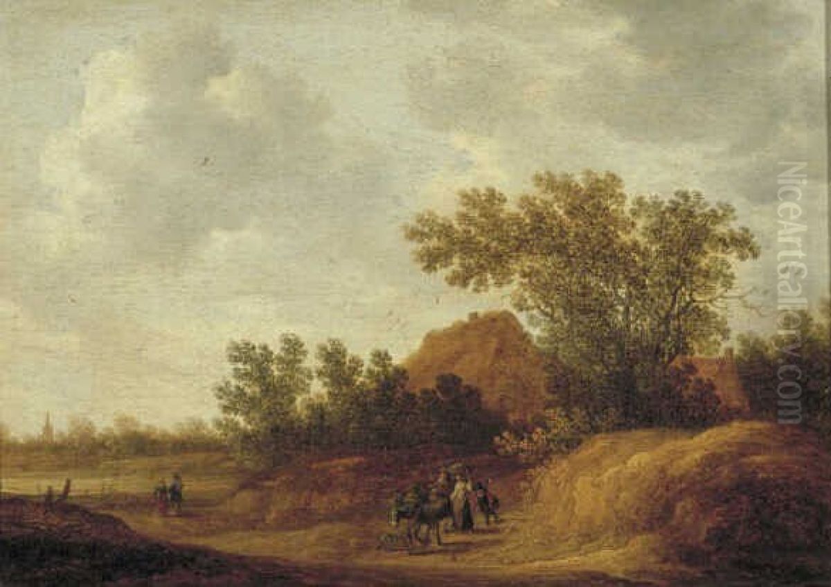 Boerderij in de duinen Oil Painting by Pieter De Molijn