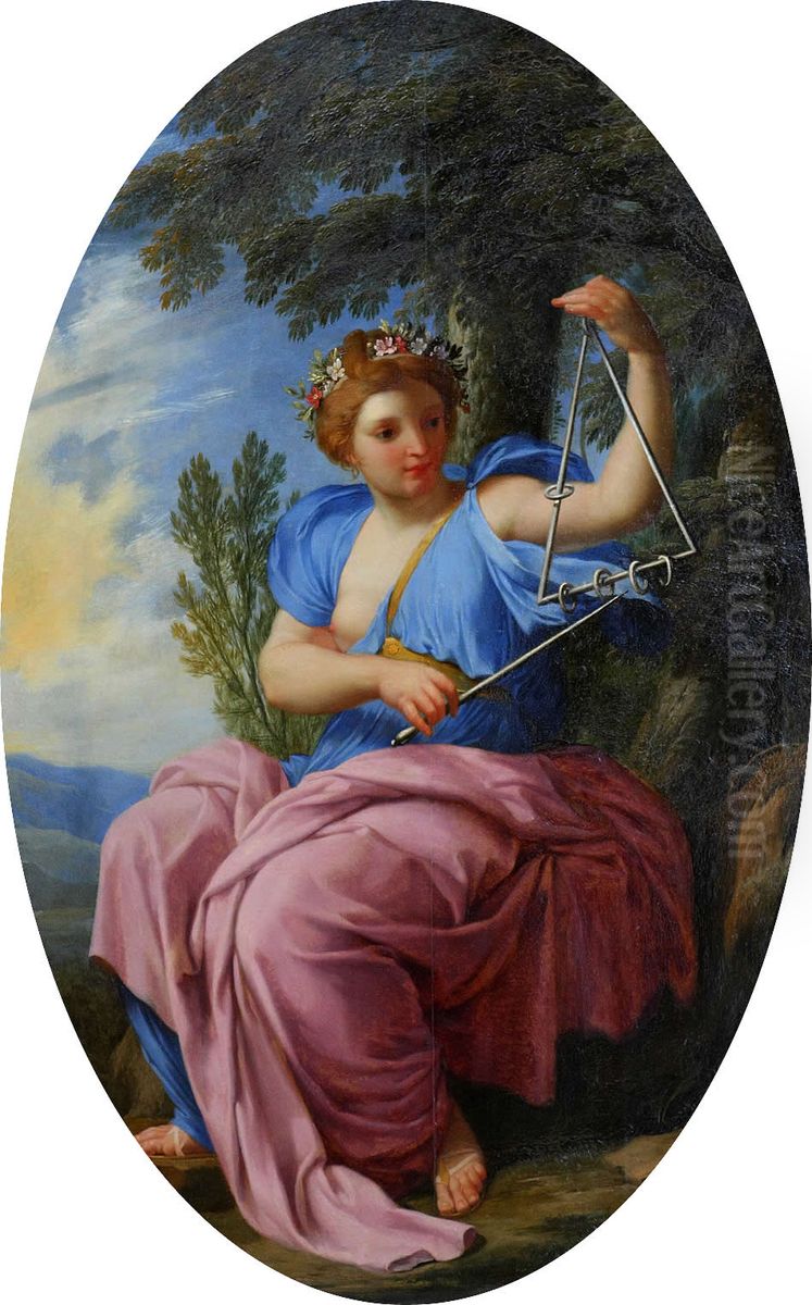 The Muse Terpsichore Oil Painting by Eustache Le Sueur