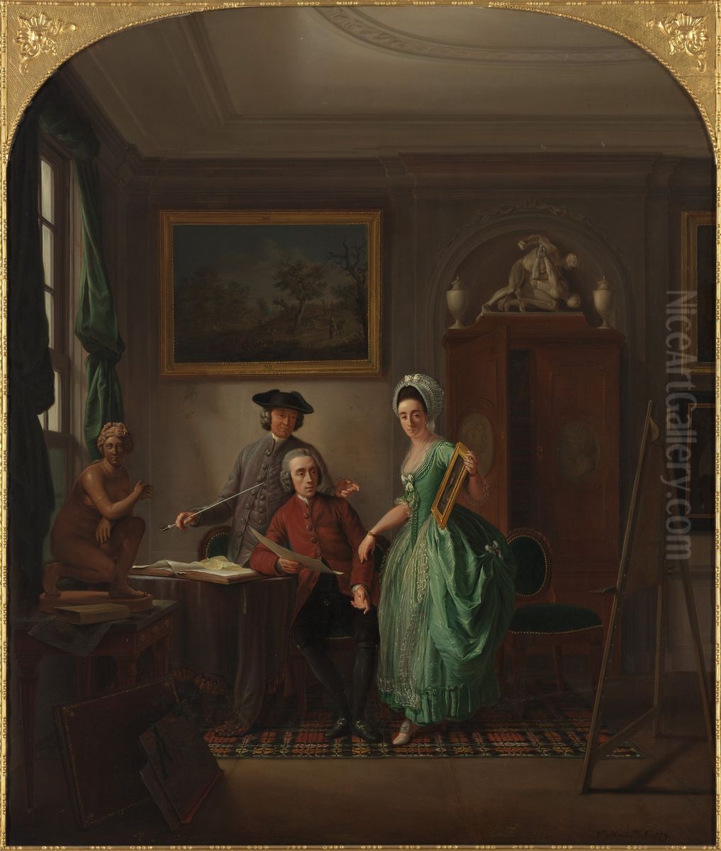 De kunstbeschouwing Oil Painting by Nicolaes Muys