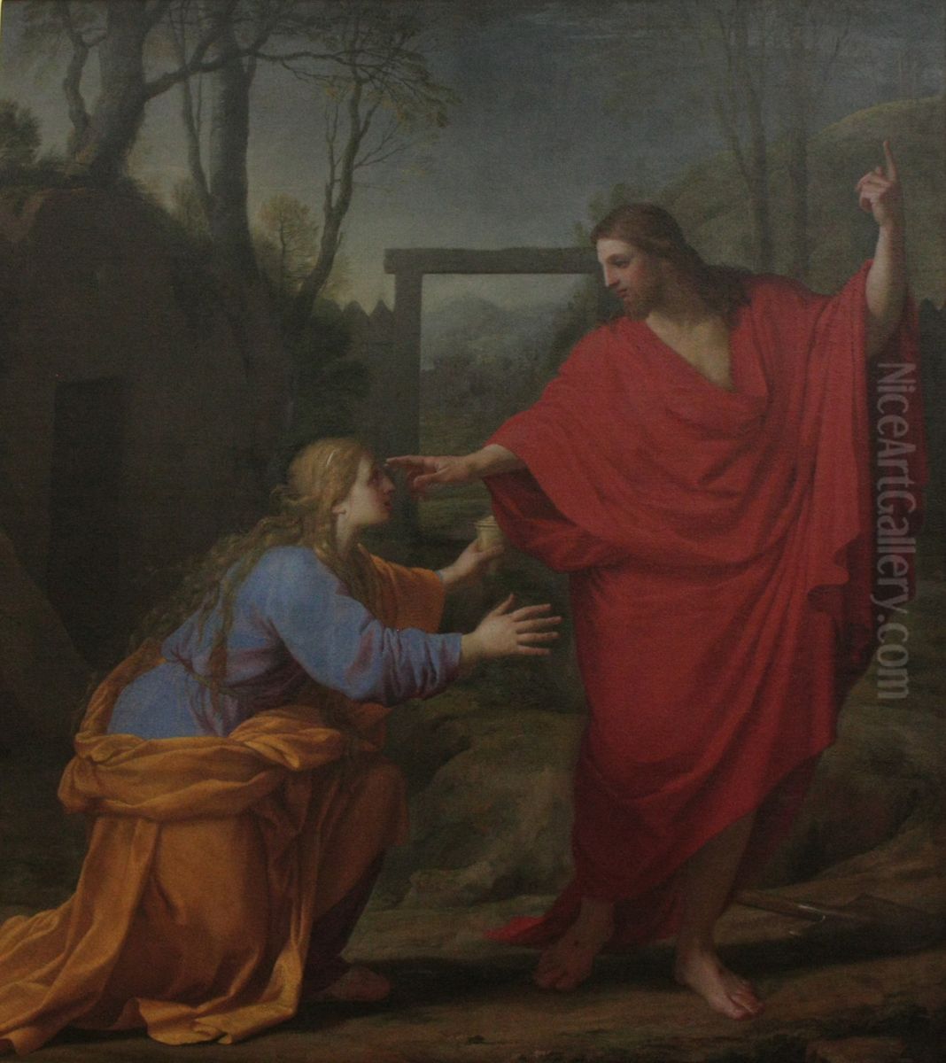 Apparition of Christ to Mary Magdalene Oil Painting by Eustache Le Sueur