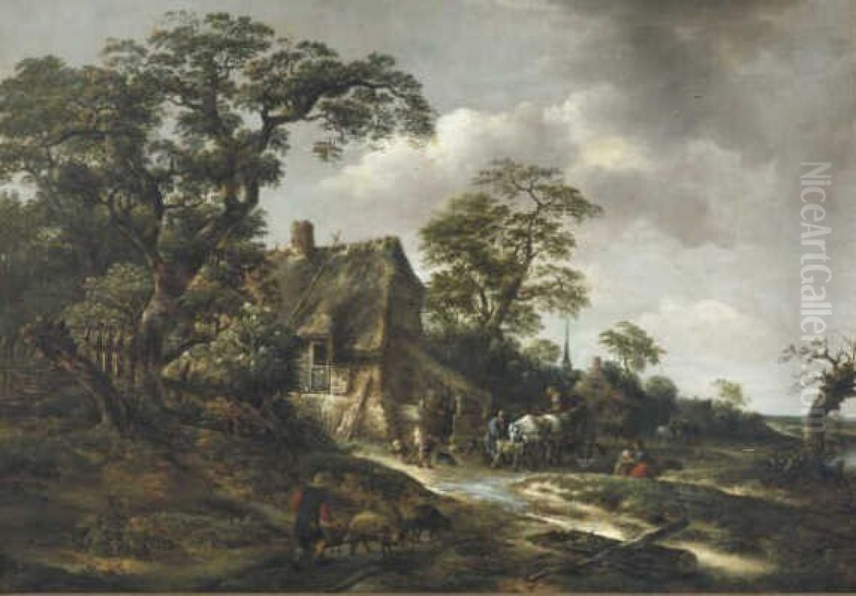 Herberg in de duinen Oil Painting by Isaac Van Ostade