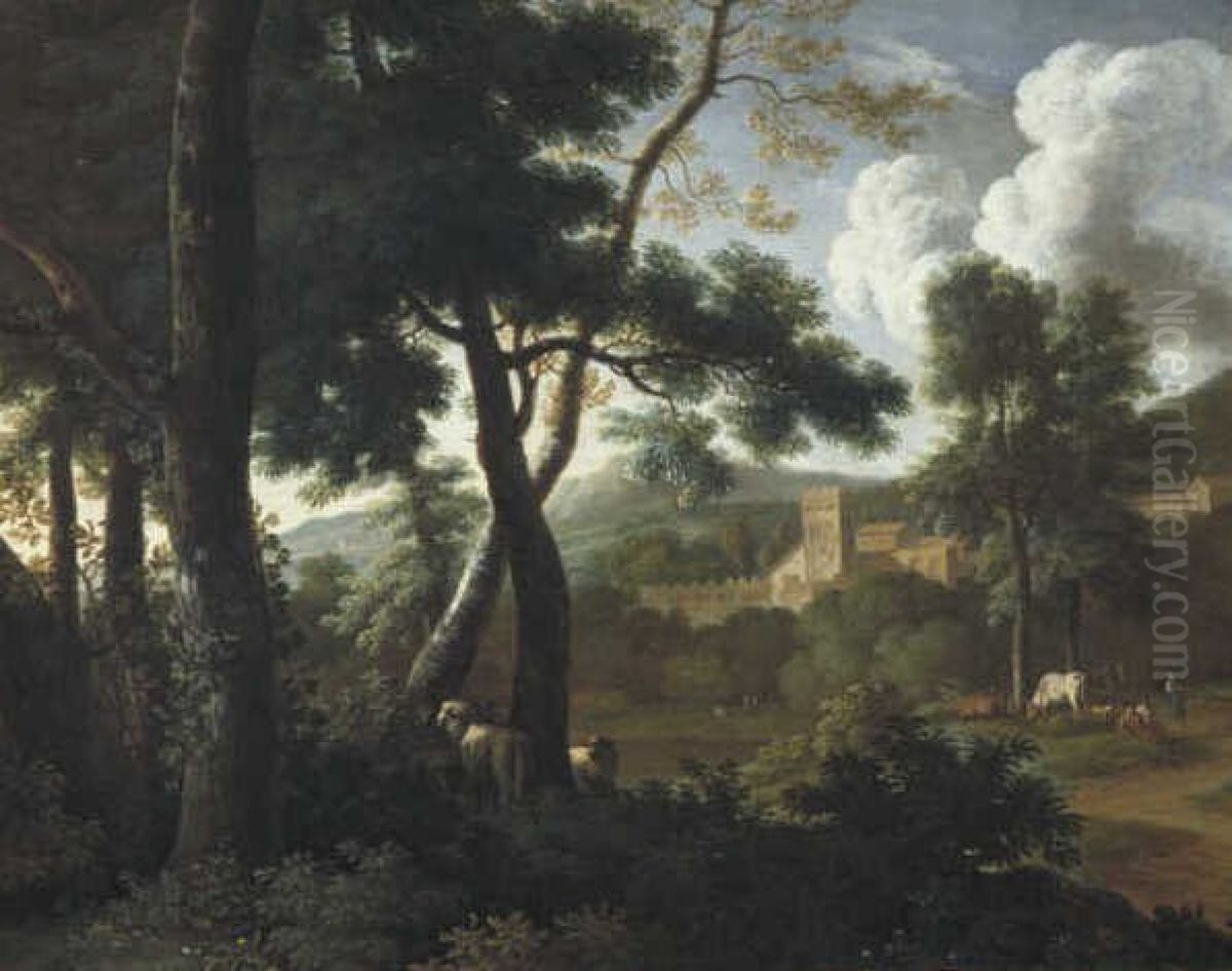 Italiaans landschap Oil Painting by Jan Vermeer van Haarlem