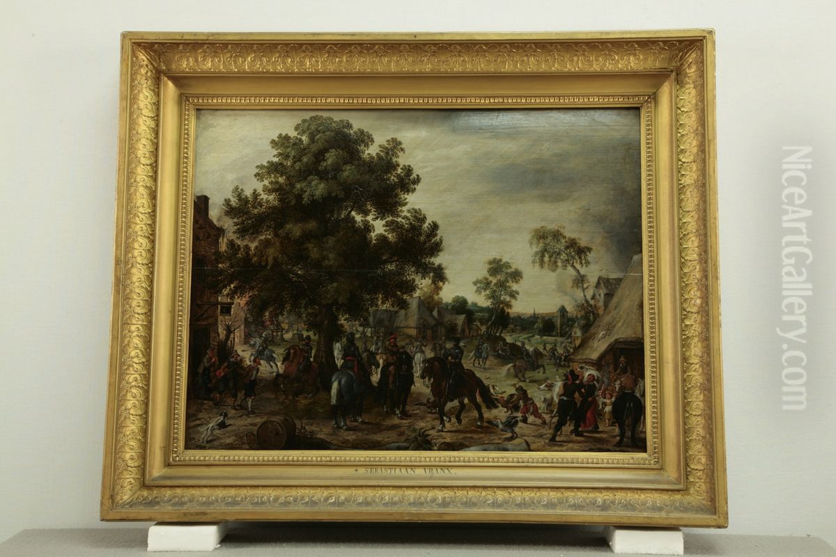 Plundering van een dorp Oil Painting by Sebastiaen Vrancx