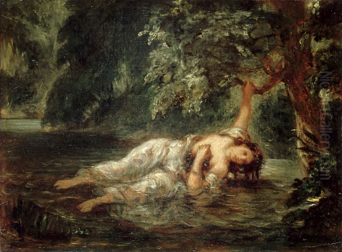 La mort d'Ophelie Oil Painting by Eugene Delacroix