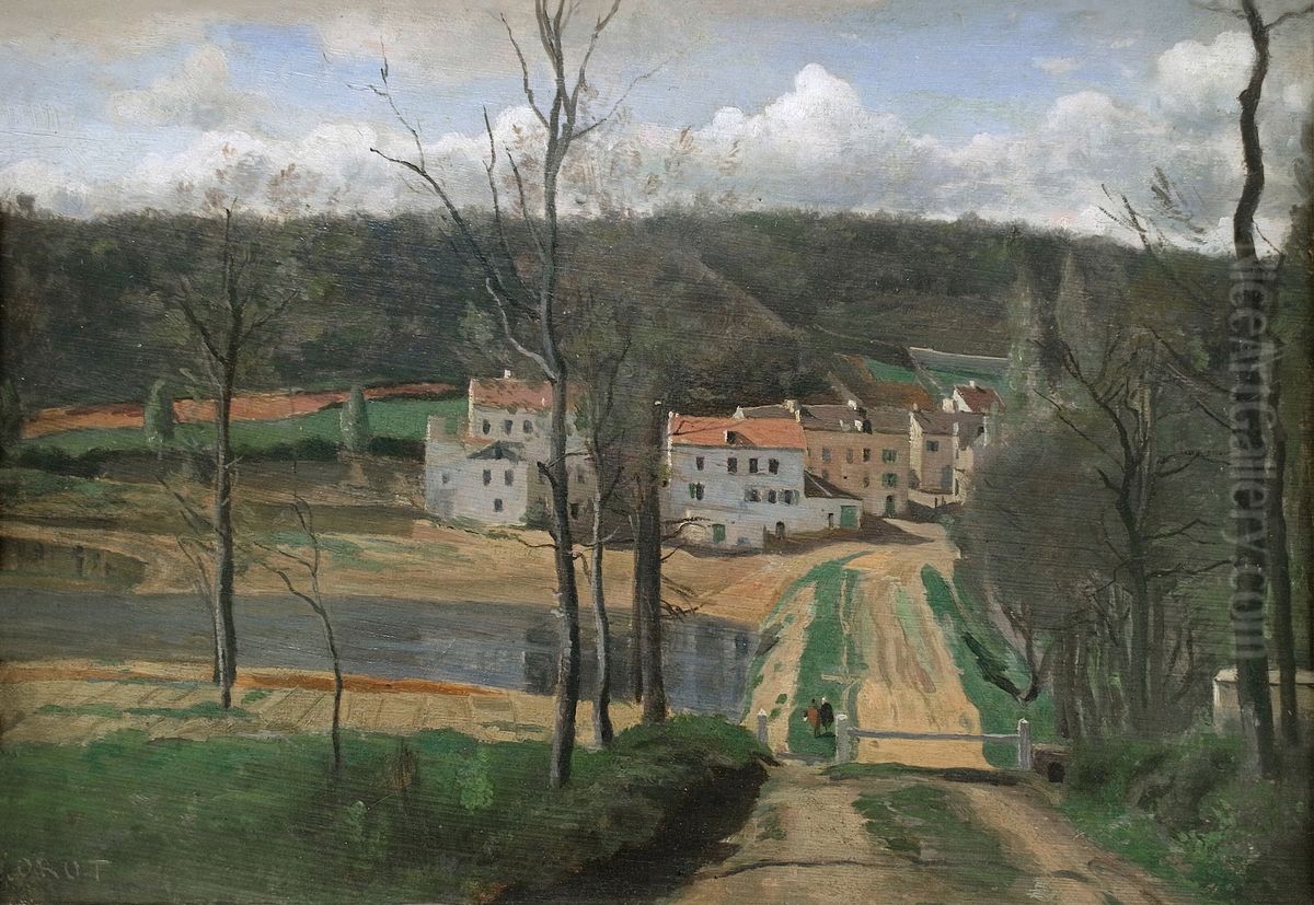 Ville-d'Avray Oil Painting by Jean-Baptiste Camille Corot