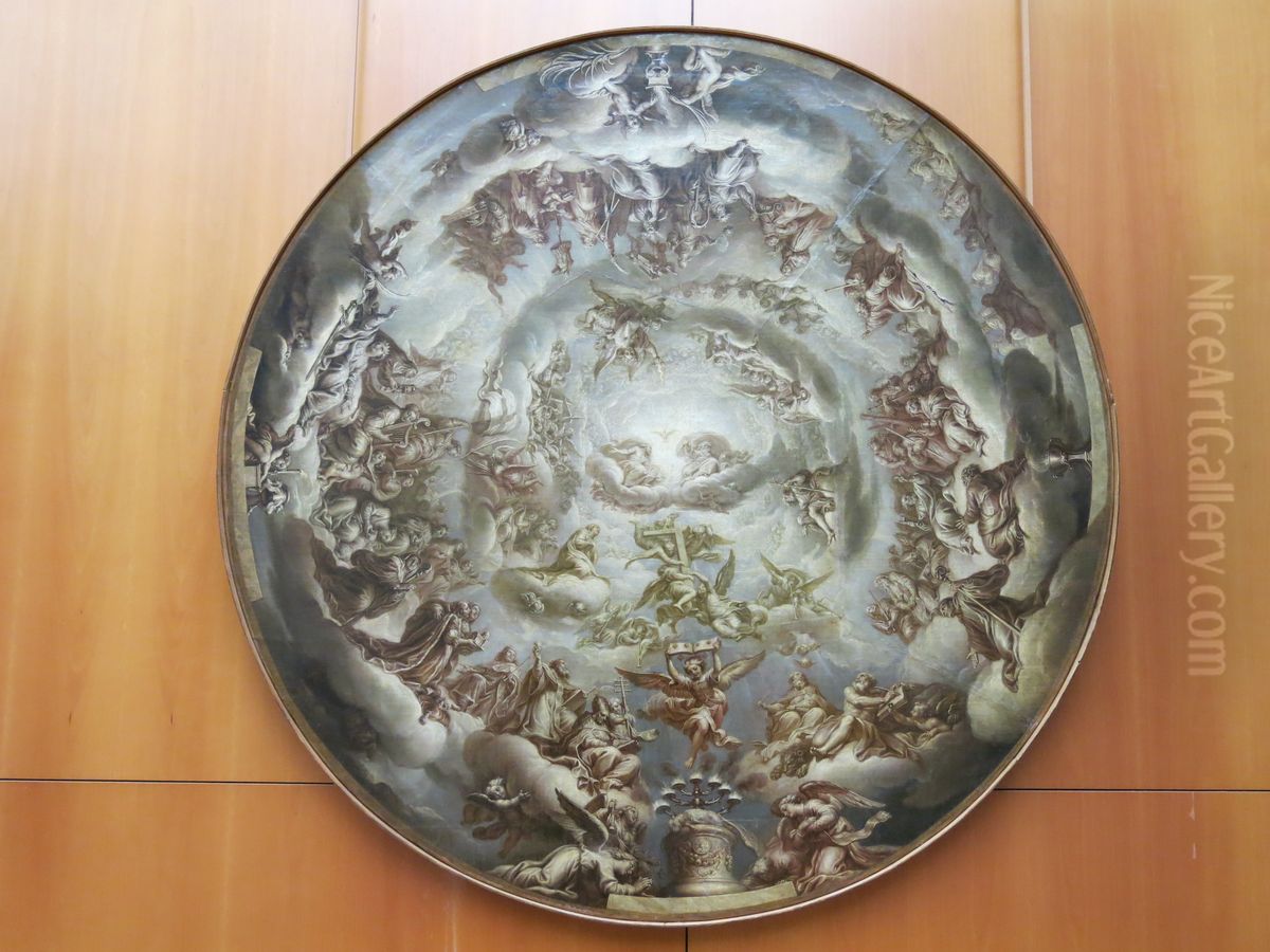 La gloire celeste. Camaieu Oil Painting by Michel Corneille the Younger