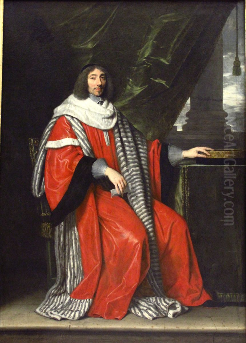 Jean-Antoine de Mesmes, president of Paris'Parliament. Oil Painting by Philippe de Champaigne
