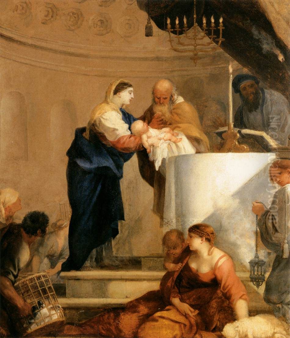 Presentation de Jesus au Temple Oil Painting by Sebastien Bourdon