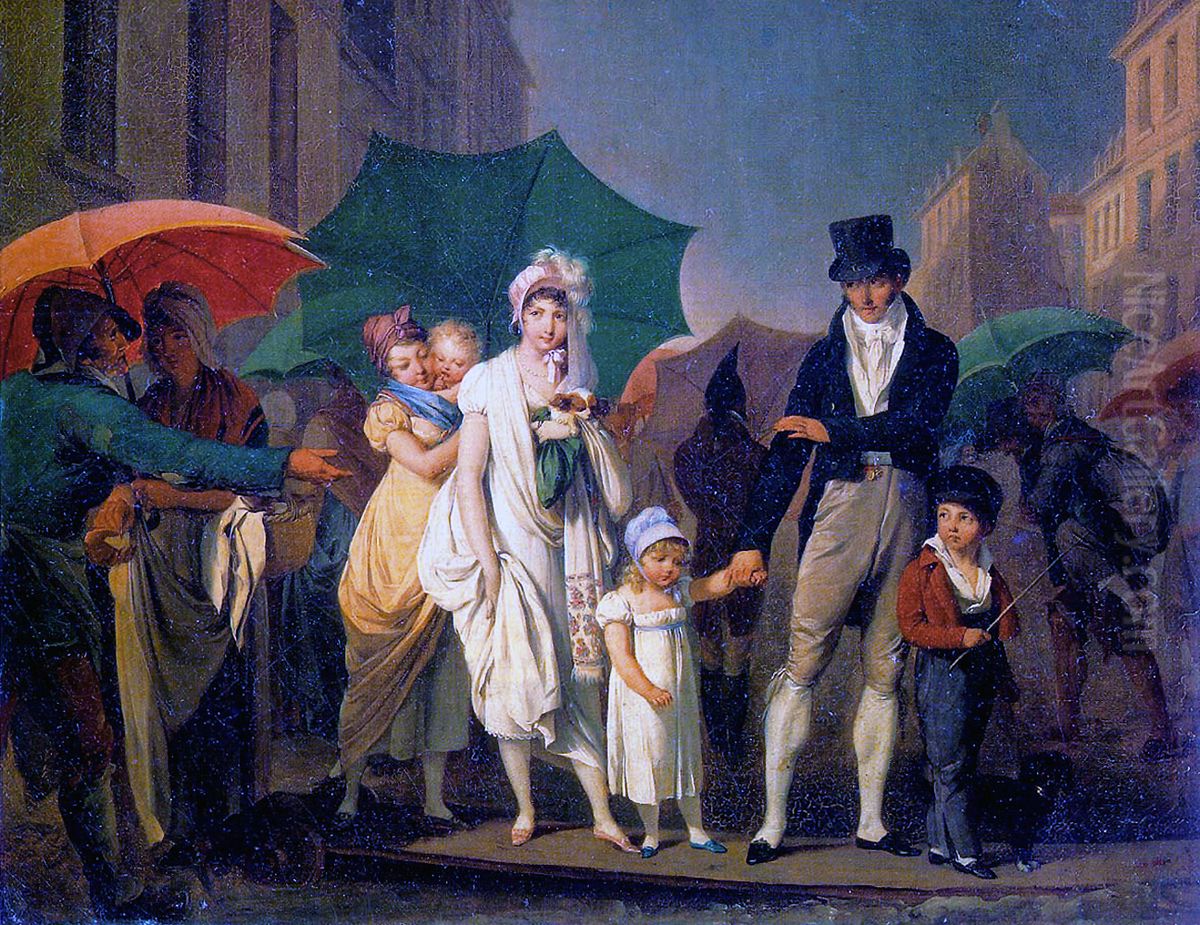 Passer Payez Oil Painting by Louis-Leopold Boilly