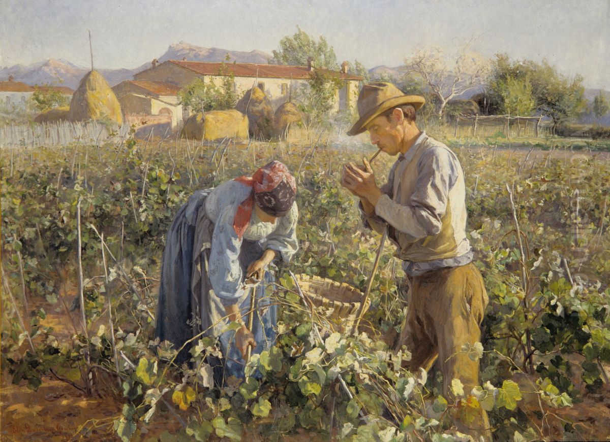 I vingarden Oil Painting by Elin Danielson-Gambogi