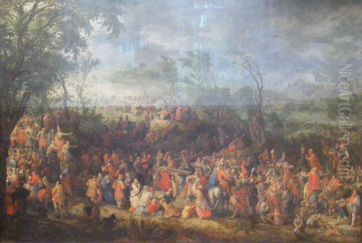 Kreuztragung Christi (Der Gang nach Golgatha) Oil Painting by David Vinckboons I