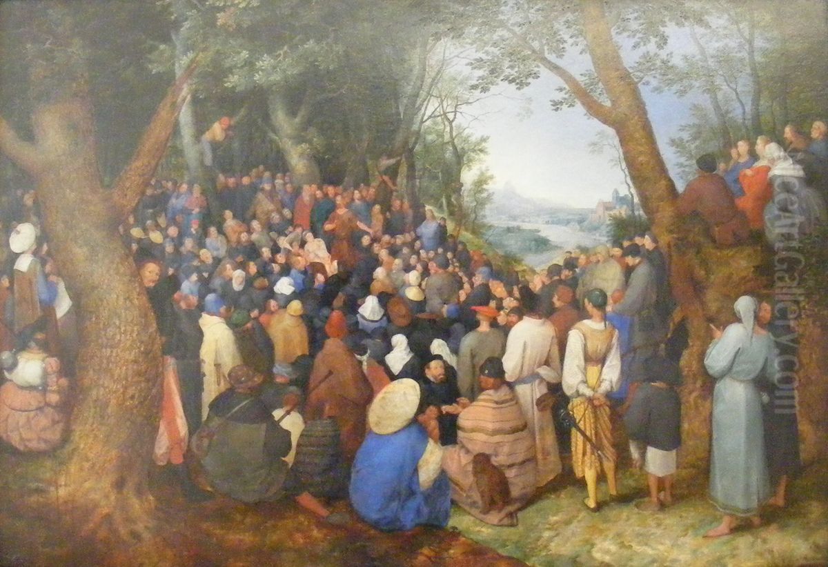 Le sermon sur la montagneDeutsch:Predigt des Hl. Johannes des Taufers Oil Painting by Jan Brughel