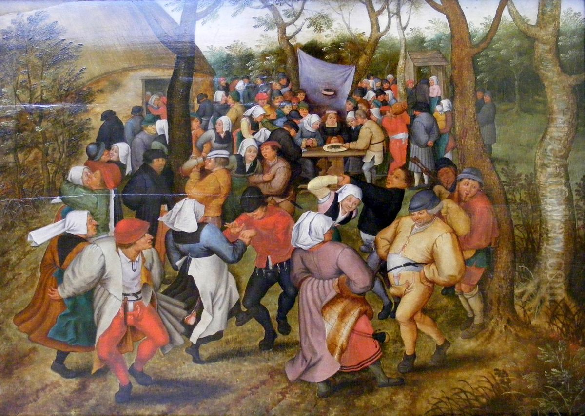 Peasant Wedding Dance Oil Painting by Pieter Brueghel the Younger