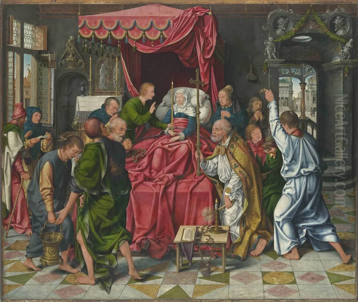 Death of Mary Oil Painting by Joos Van Cleve