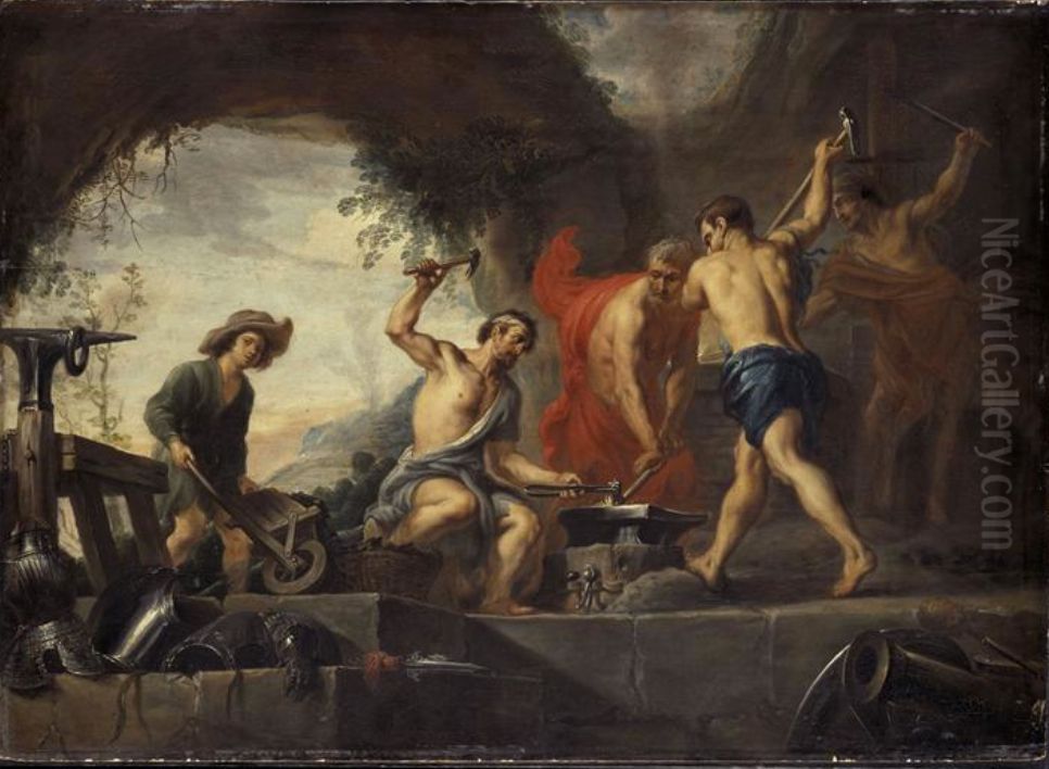 Vulcan's forge Oil Painting by Cornelis Schut