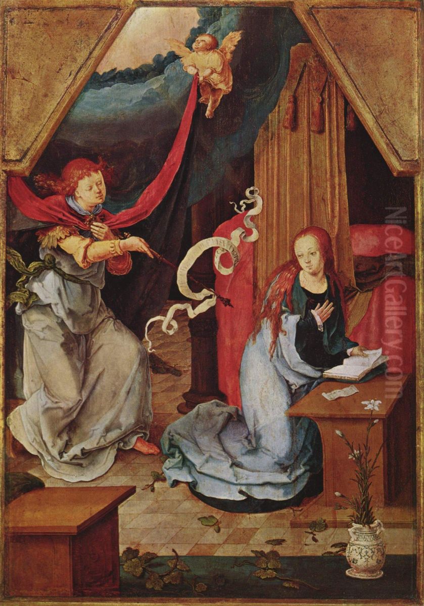 Annunciation Oil Painting by Lucas Van Leyden