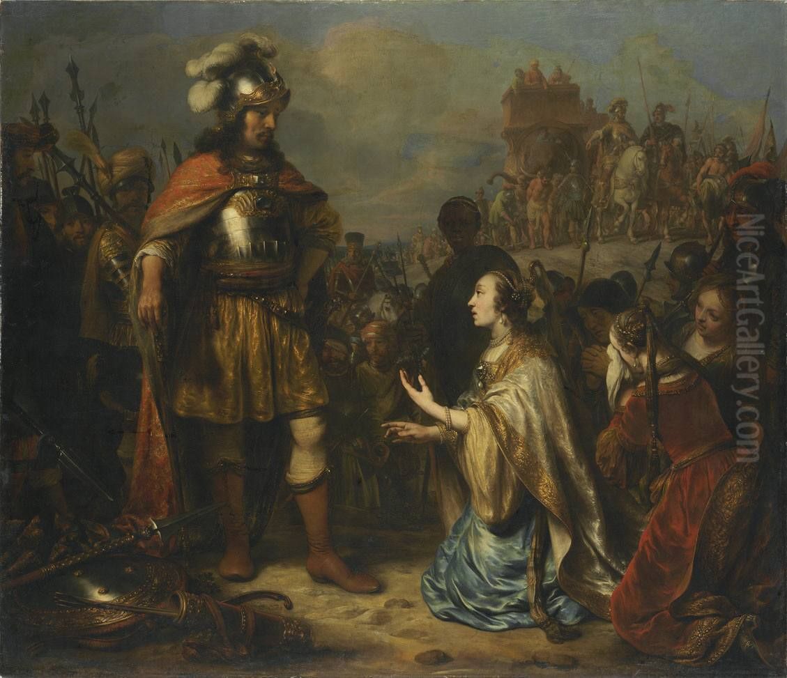 Alexander und die Frauen des Darius Oil Painting by Gerbrand Van Den Eeckhout