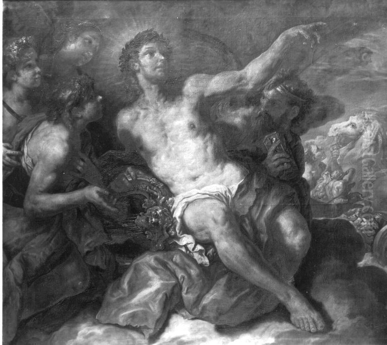 Allegorie auf die Zeit Oil Painting by Johann Michael Rottmayr