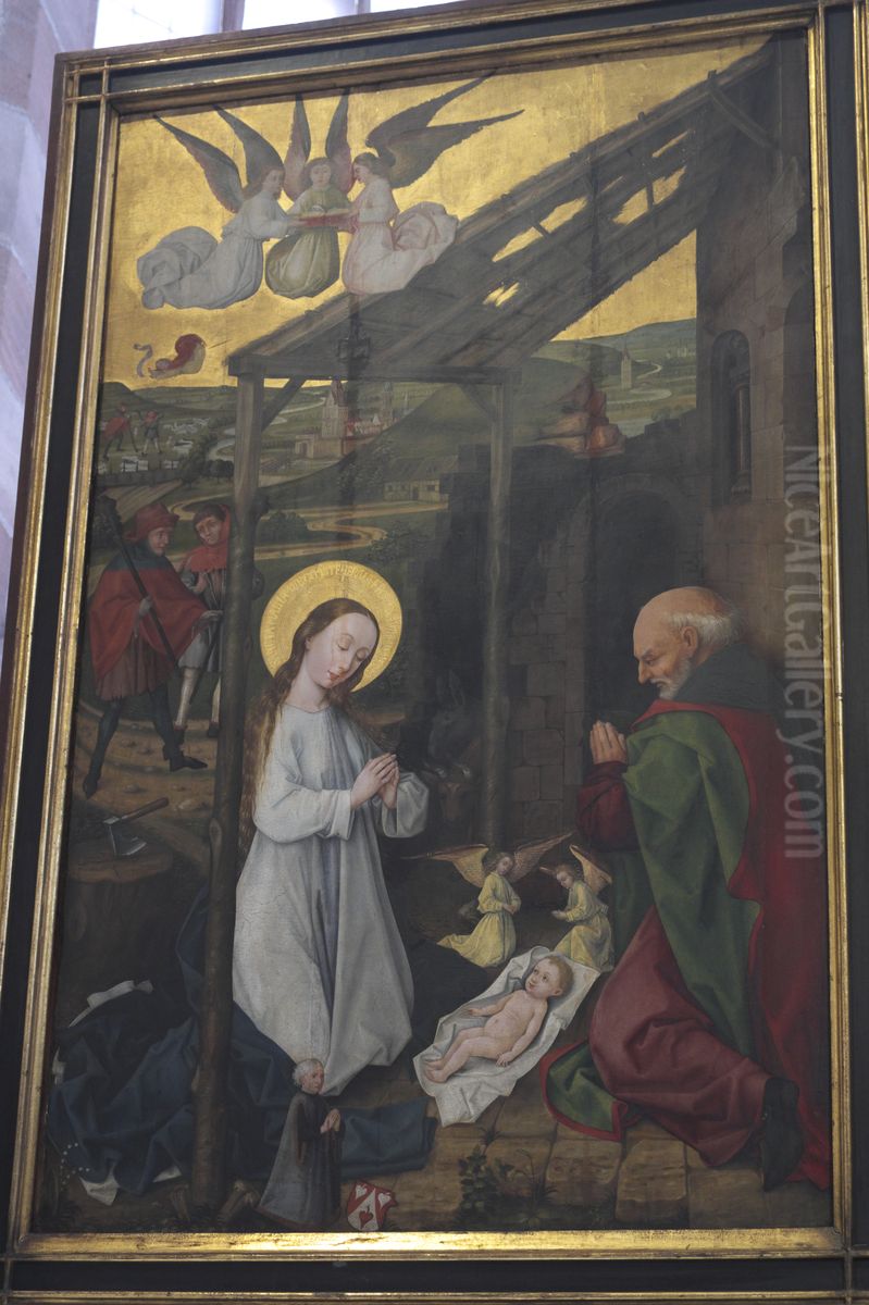 Nativity of Jesus Oil Painting by Hans Pleydenwurffand workshop