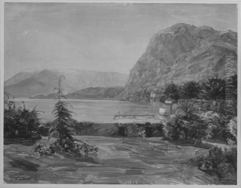 Am Comer See Oil Painting by Wilhelm Heinrich Trutbner