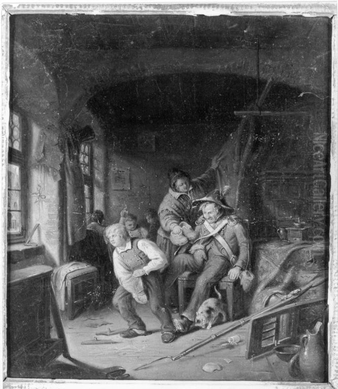 Der Invalide Oil Painting by Karl Von Enhuber