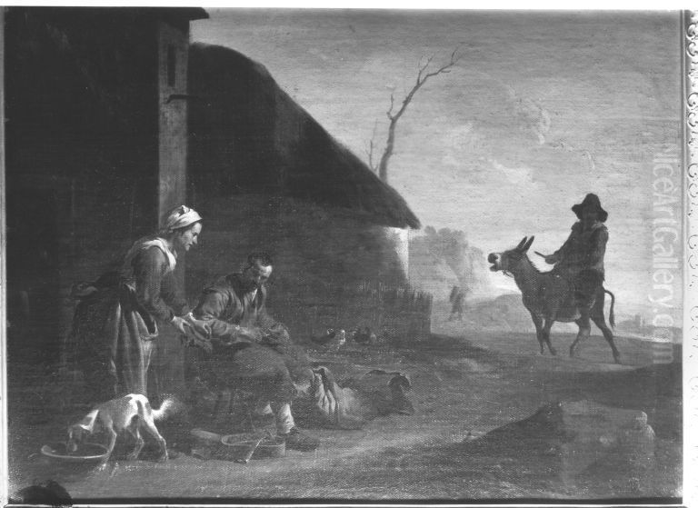 Der Schuhflicker Oil Painting by Michelangelo Cerquozzi