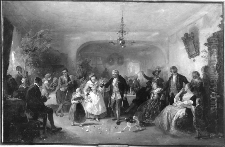 Die Goldene Hochzeit Oil Painting by Karl Von Enhuber