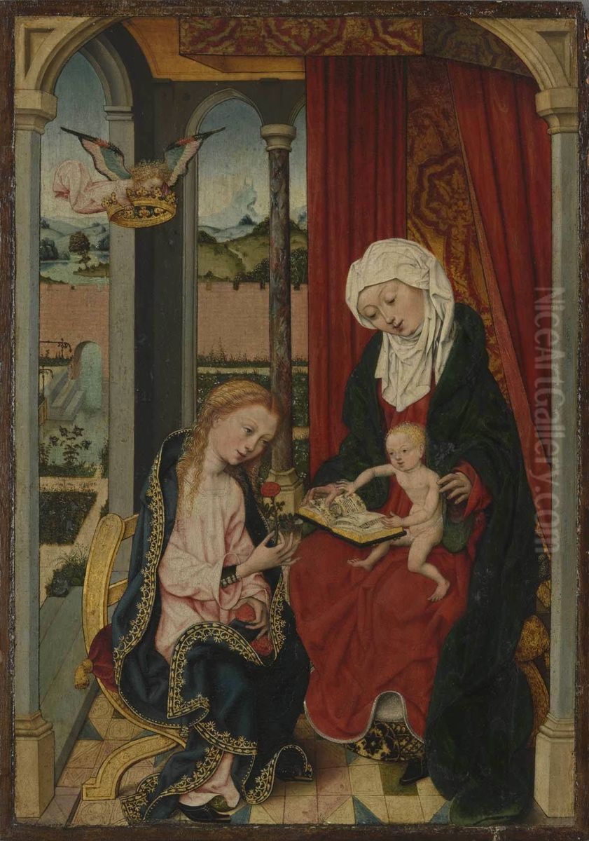 Virgin and Child with Saint Anne Oil Painting by Master of the Saint Bartholomew Altarpiece