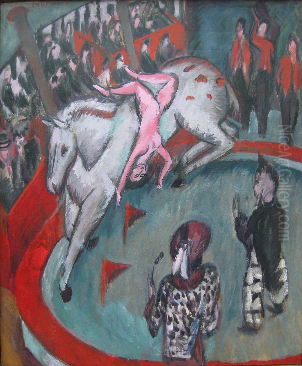 Circus Oil Painting by Ernst Ludwig Kirchner