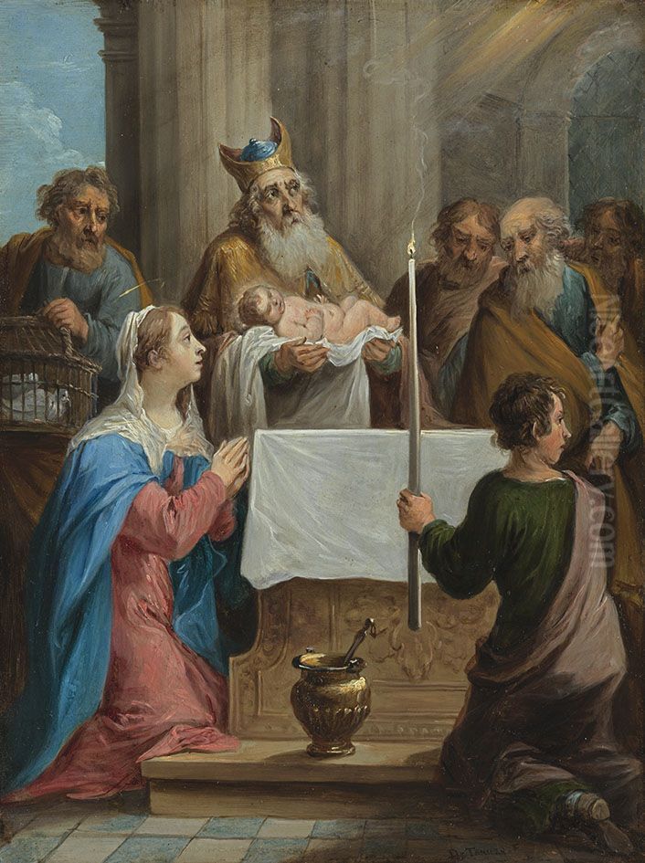 Darbringung Jesu im Tempel Oil Painting by David Teniers the Younger