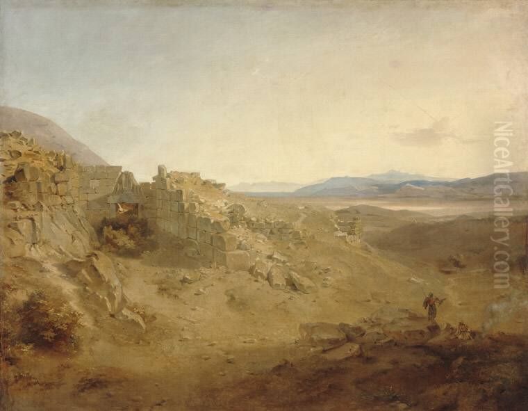 Das Lowentor von Mykene Oil Painting by Carl Rottmann