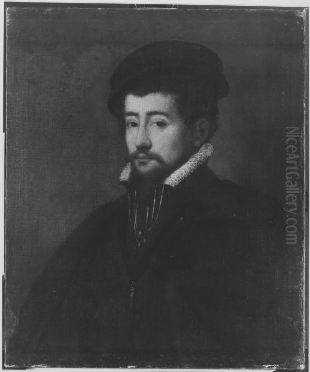 Bildnis eines jungen Mannes in halber Figur Oil Painting by Titian