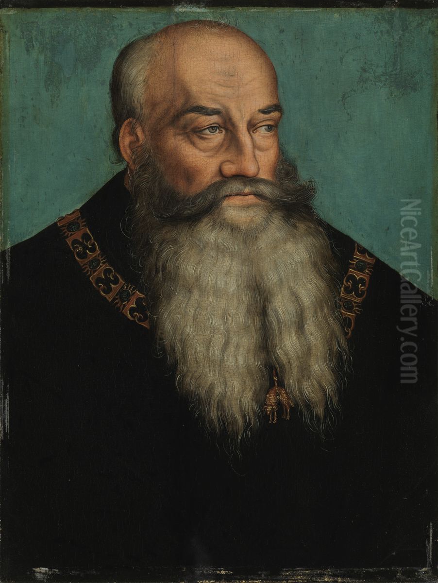 George, Duke of Saxony, Duke of Saxony Oil Painting by Lucas Cranach the Elder